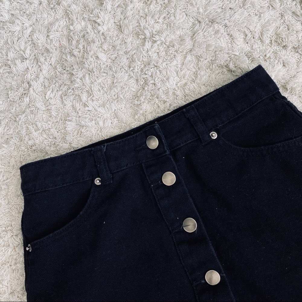 Forever 21 Black Denim Skirt - Picture 2 of 7